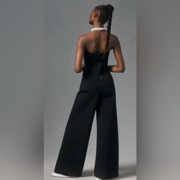 Anthropologie Pilcro The Skipper Strapless Denim Wide Leg Jumpsuit Size 4 - Picture 4 of 14